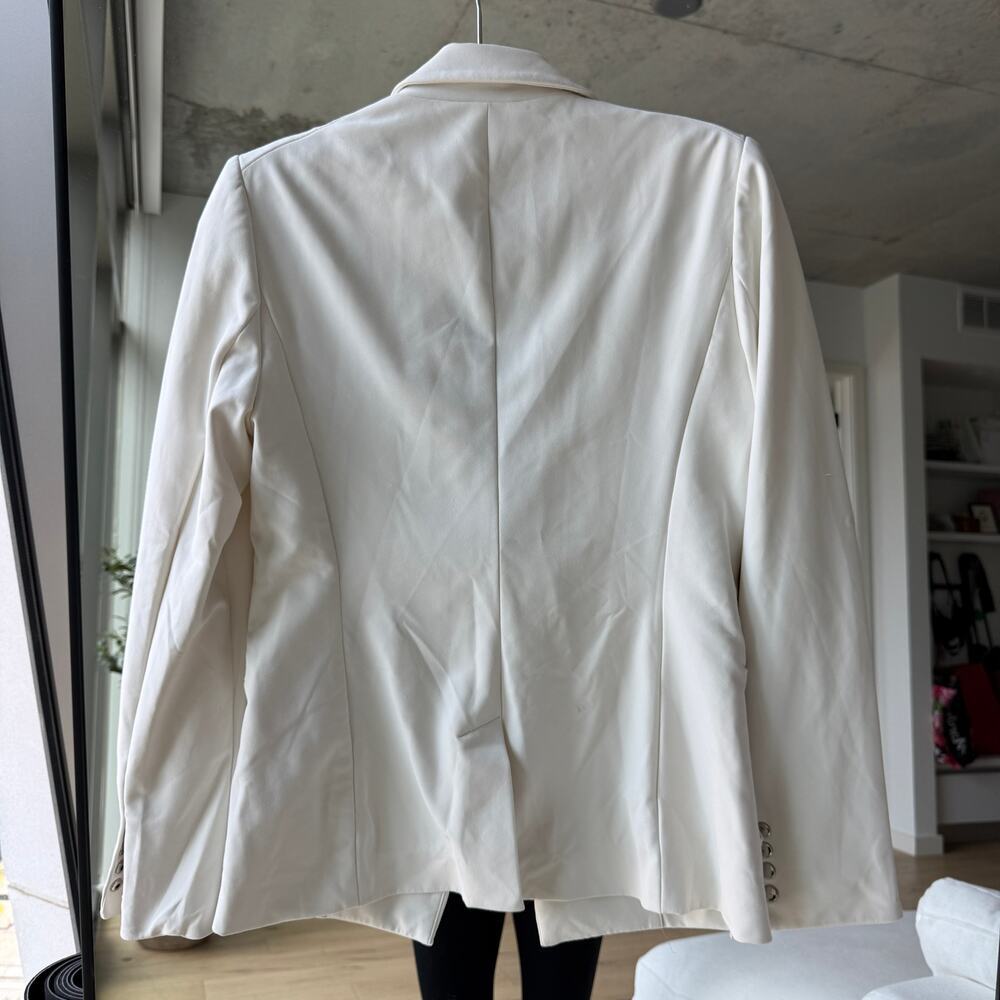 Veronica Beard Scuba Blazer Jacket White - Picture 3 of 7
